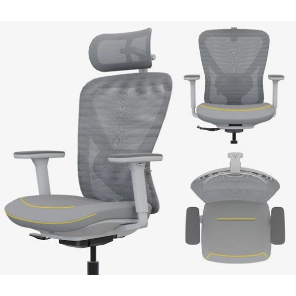 Фото - Кресло офисное Mealux Q1 Air Fabric Grey (HF Q-1 F/G)